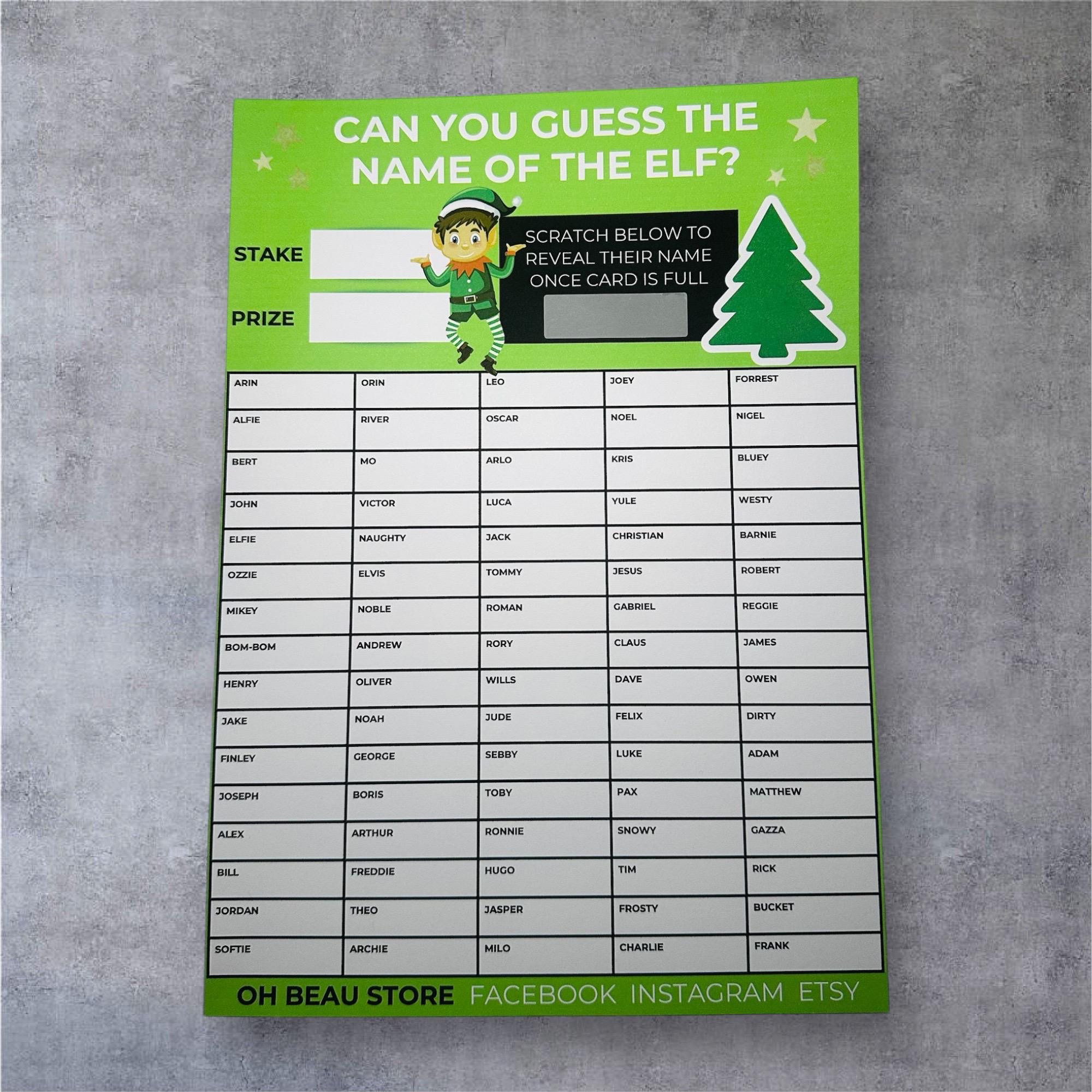 Christmas Party Games 10 X Name The Snowman Christmas Fundraising Scratch Cards. A5 Cards With 52 Squares To Raise Money For Charity Elf Game - Foto 9