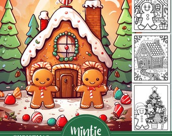 Gingerbread House Coloring Pages: 137 Christmas Printables (PDF)