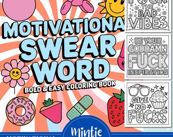 Libro para colorear de palabrotas: 44 páginas motivacionales (Descargar PDF)