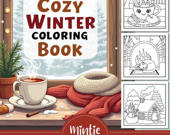 Cozy Winter Coloring Book: 125 Kawaii Christmas Pages (PDF)