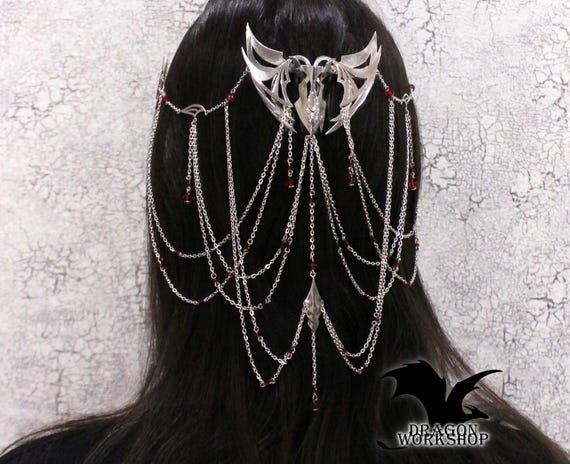 Wedding hair decoration | gothic dragons | dragon halloween | fantasy jewelry
