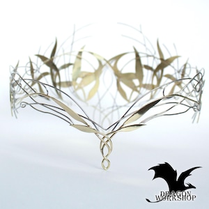 Elven tiara | Golden forest | Jewelry Diadem | Princess Elf | circlet tiara