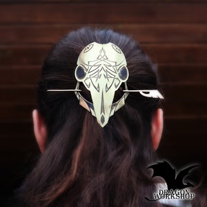 Hairpin Head Raven | Jewelry Hairpin | Fantasy Raven | Hair ornament