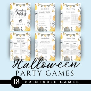 18 Halloween Slumber Party Games, Printables For Kids
