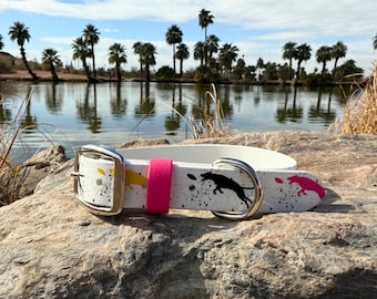Frisbee Dog Collar – UV Printed Biothane, Water Resistant