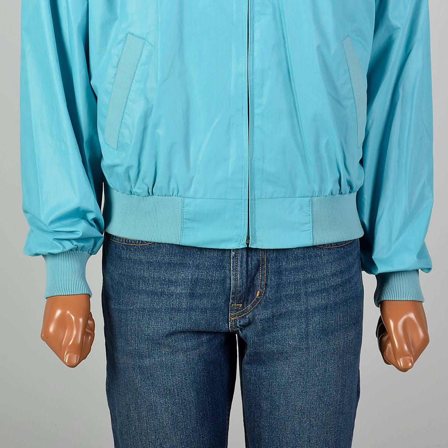 XXL Vintage 1980s Jacket Turquoise Members Only Blue Snap XXL Vintage 1980s Jacket Turquoise Members Only Blue Snap