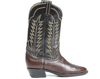 Vintage Tony Lama Charcoal Grey Wingtip Cowboy Boots 9 B  display picture 1