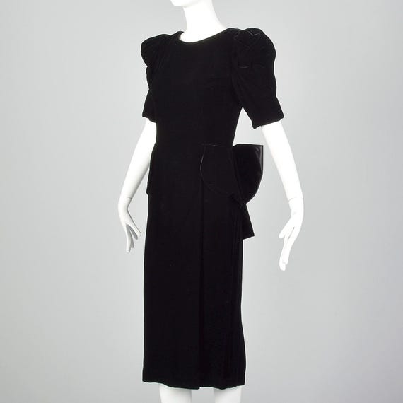 black velvet peplum dress Miss Circle Pascha Black Lace Appliqu Strapless Peplum Midi Dress XS