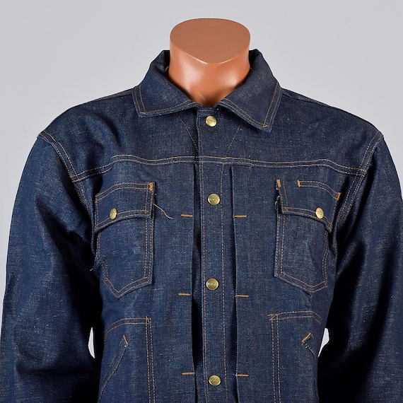 Sz 44 NOS Deadstock Mens Vintage 70s Selvedge Denim Cotton Jean