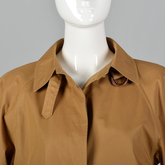 Medium 1990s Brown Overcoat Lightweight Coat Tren… - image 6