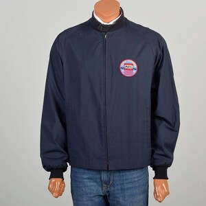 Chaqueta cortavientos vintage grande de los años 60, ligera, con parche de bolos Zero King, para otoño