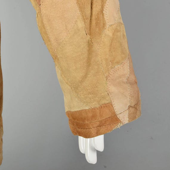 Large 1990s Patchwork Leather Coat - image 10