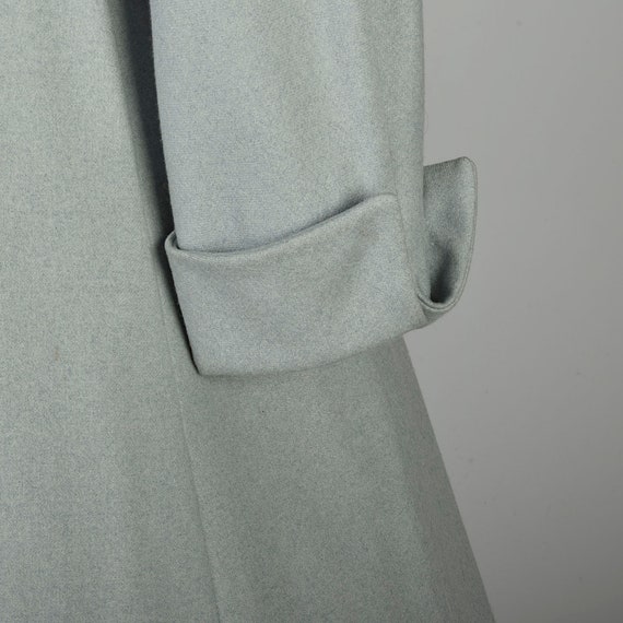 XS 1950s Blue Gray Princess Coat Rhinestone Butto… - image 9