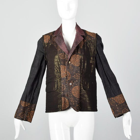 Medium Dark Reversible Jacket Black Red Asian Pri… - image 2