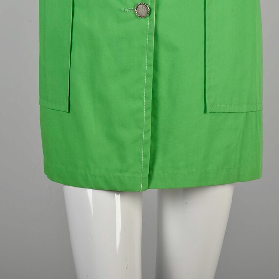 Medium 1960s Mod Jacket Reversible Two Tone Kelly… - image 10