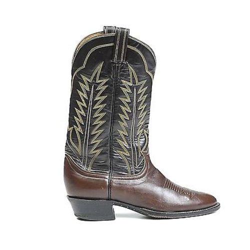 Bottes De Cowboy Tony Lama - Cuir Imprimé Lézard Brun - Taille US 9 - Occasion Bon État
