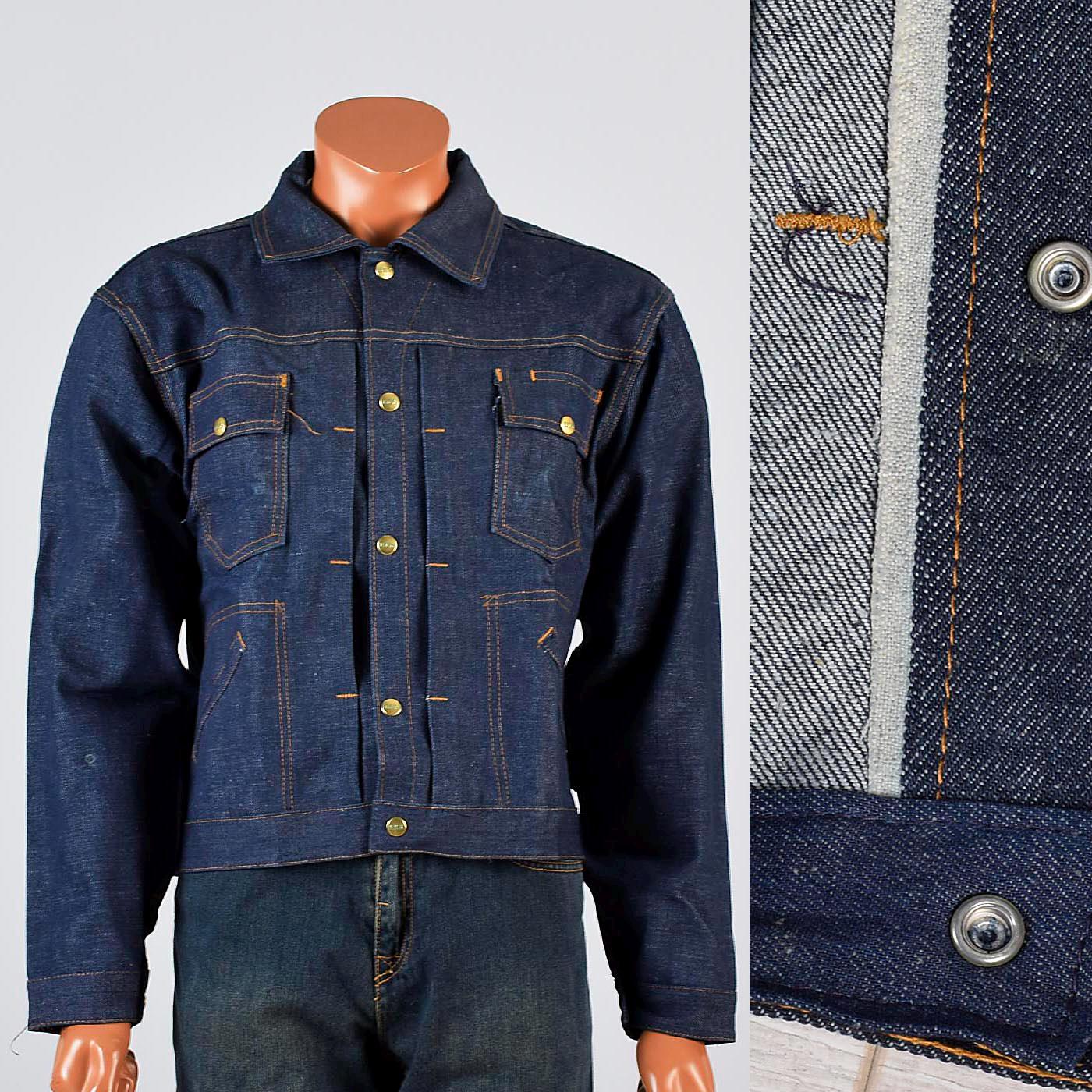 Sz 44 NOS Deadstock Mens Vintage 70s Selvedge Denim Cotton Jean