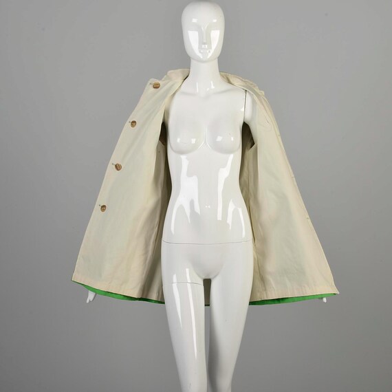 Medium 1960s Mod Jacket Reversible Two Tone Kelly… - image 5