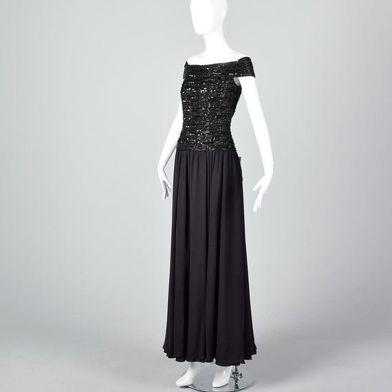 alternative black tie dress Oleg Cassini off Shoulder Evening Flowy Silk Gown Wedding Dress Chiffon Evening Dress Black Beaded Gown tailored_fit Please note each design Size:12/14 L Amazon.com: Modest Satin Homecoming