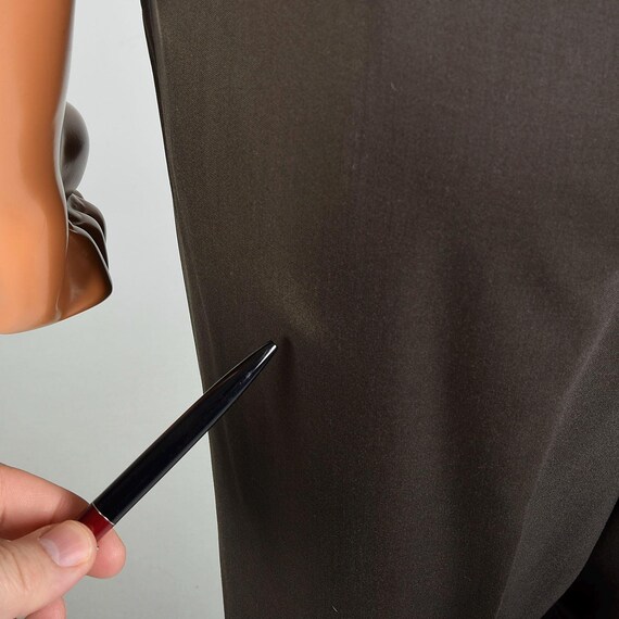 Large 1950s Solid Brown Three Button Blazer Suit … - image 10