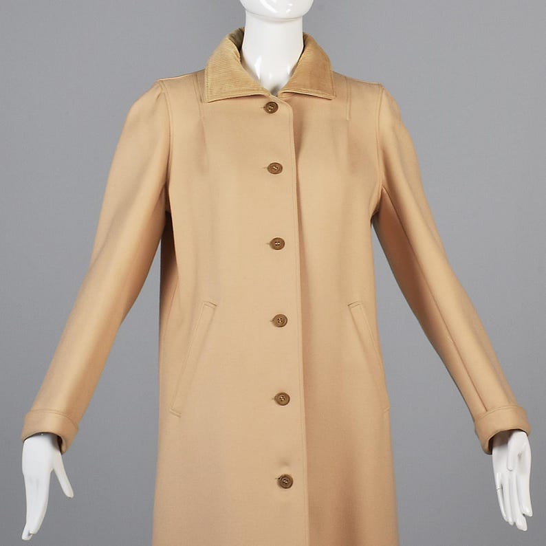 Courreges Minimalist Skirt Coat Set Neutral Tan Classic Designer Separates Outerwear Ensemble image 6
