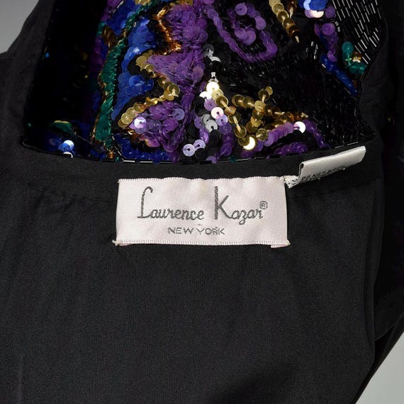 Large 1990s Color Block Sequin Jacket Geometric P… - image 10