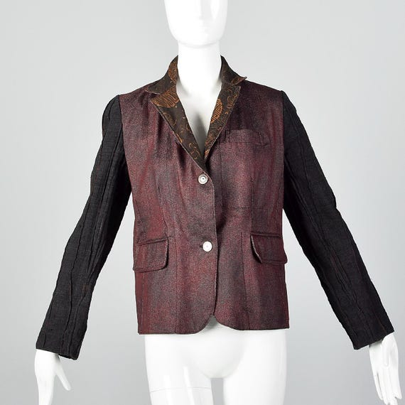 Medium Dark Reversible Jacket Black Red Asian Pri… - image 5