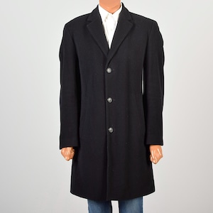 Medium Hugo Boss Black Cashmere Coat Classic Winter Top Coat Mens Outerwear