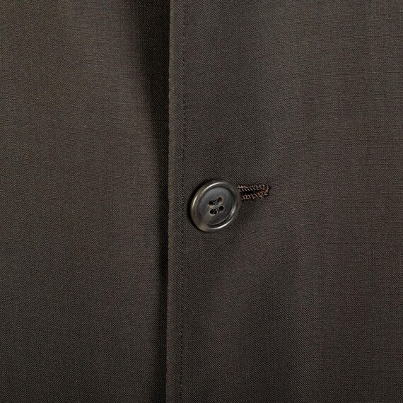 Large 1950s Solid Brown Three Button Blazer Suit … - image 6