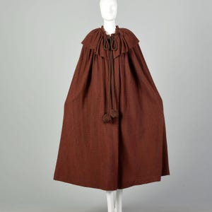 1970s Yves Saint Laurent Rive Gauche Cape Cashmere Angora Knit Soft Autumn Outerwear Designer Vintage