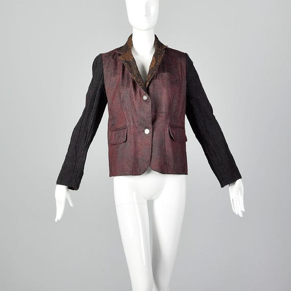 Medium Dark Reversible Jacket Black Red Asian Pri… - image 8