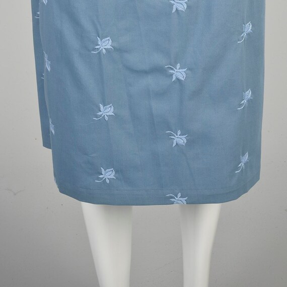 Medium 1940s Light Blue Pencil Skirt Knee-Length … - image 8