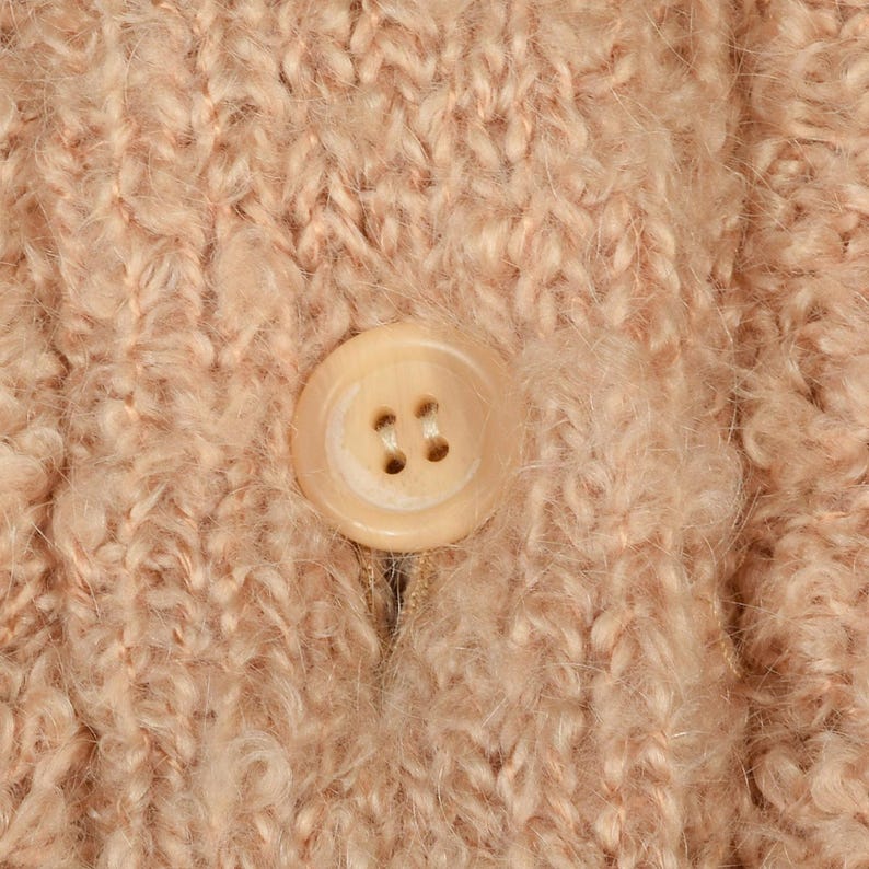 Courreges Strickjacke Courreges Pullover Creme Boucle Strickjacke 60er Jahre Pullover Jacke Vintage Cardigan Designer Vintage Creme Pullover Medium Bild 10