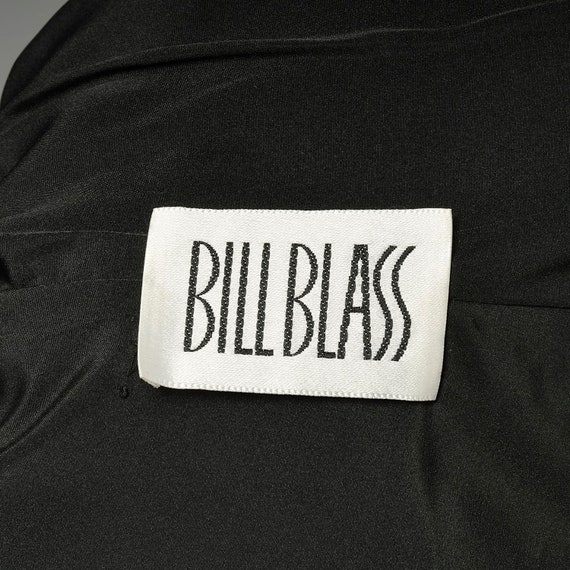 Medium 1980s Bill Blass Black Dress Ruched Waist … - image 10