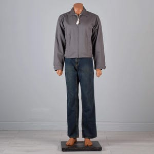 Giacca da lavoro Big Yank Car Club da uomo, taglia media, anni '50, vintage, nuova, grigio sanforizzato, stile anni '50. immagine 9