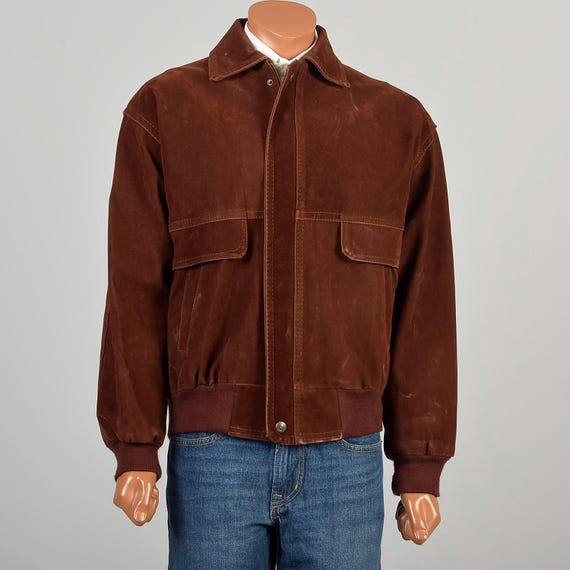 【新品】 Large Vintage 1990s Brown Velveteen Bomber Jacket Long ジャケット・アウター