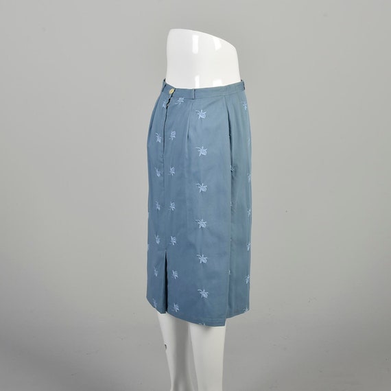Medium 1940s Light Blue Pencil Skirt Knee-Length … - image 3