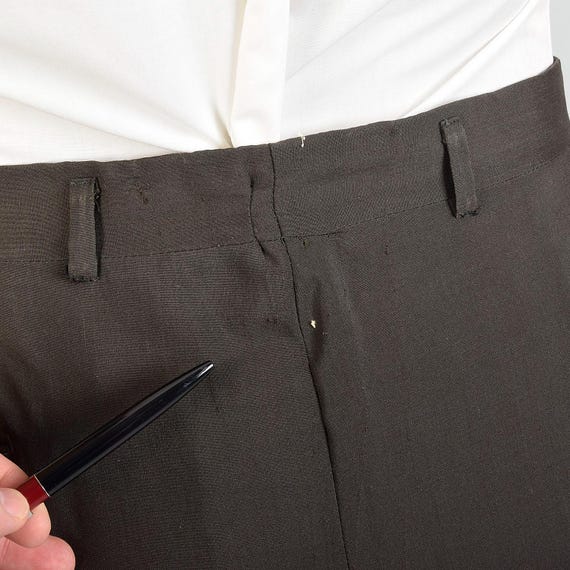 Large 1950s Solid Brown Three Button Blazer Suit … - image 9