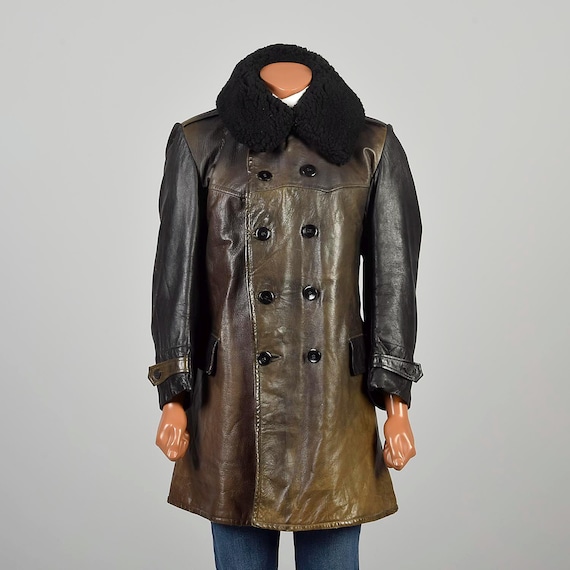 Military Vintageドイツ軍　LEATHER JACKET German WWII Military Jacket Leather Field Jacket German