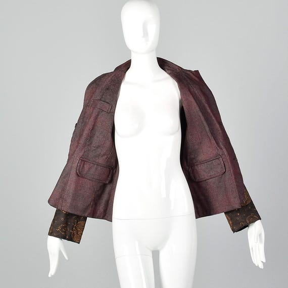 Medium Dark Reversible Jacket Black Red Asian Pri… - image 9