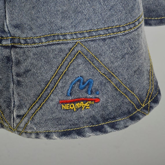 Small 1980s Neomax Skirt Blue Jean Denim Full Ski… - image 7