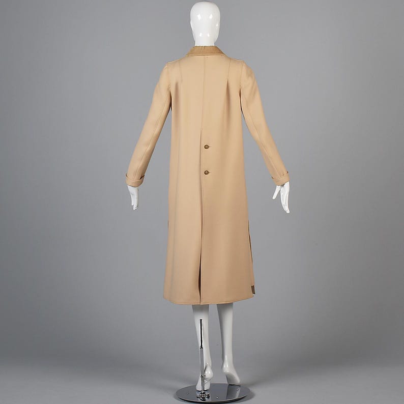 Courreges Minimalist Skirt Coat Set Neutral Tan Classic Designer Separates Outerwear Ensemble image 3