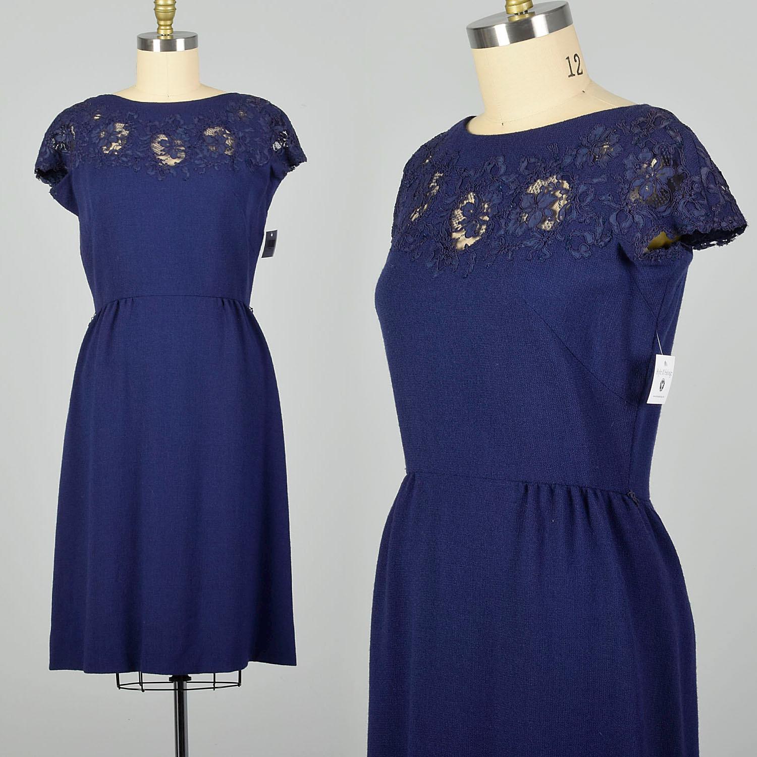 h&m lace dress blue Navy Blue Sequin Shimmery A-line Home Coming Prom Dress main image 1