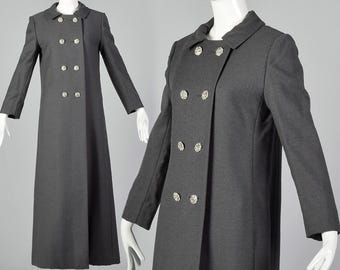 XS 1970s Formal Evening Coat Vintage Gray Coat Women's Formalwear Coat Eveningwear Coat 70s Autumn Jacket