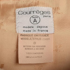 Courreges Minimalist Skirt Coat Set Neutral Tan Classic Designer Separates Outerwear Ensemble image 5