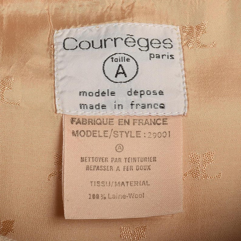 Courreges Minimalist Skirt Coat Set Neutral Tan Classic Designer Separates Outerwear Ensemble image 5