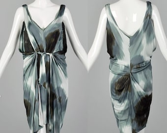 Medium Diane von Furstenberg Dress Draped Sleeveless Dress Tie Dye Dress DVF Summer Dress Designer Sundress