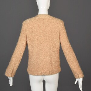 Courreges Strickjacke Courreges Pullover Creme Boucle Strickjacke 60er Jahre Pullover Jacke Vintage Cardigan Designer Vintage Creme Pullover Medium Bild 3