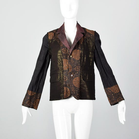 Medium Dark Reversible Jacket Black Red Asian Pri… - image 3