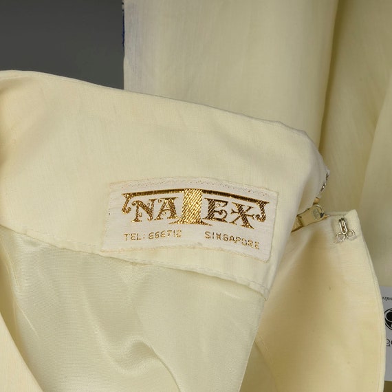 Small 1970s Cream Maxi Dress Natex Half Sleeve Bl… - image 10